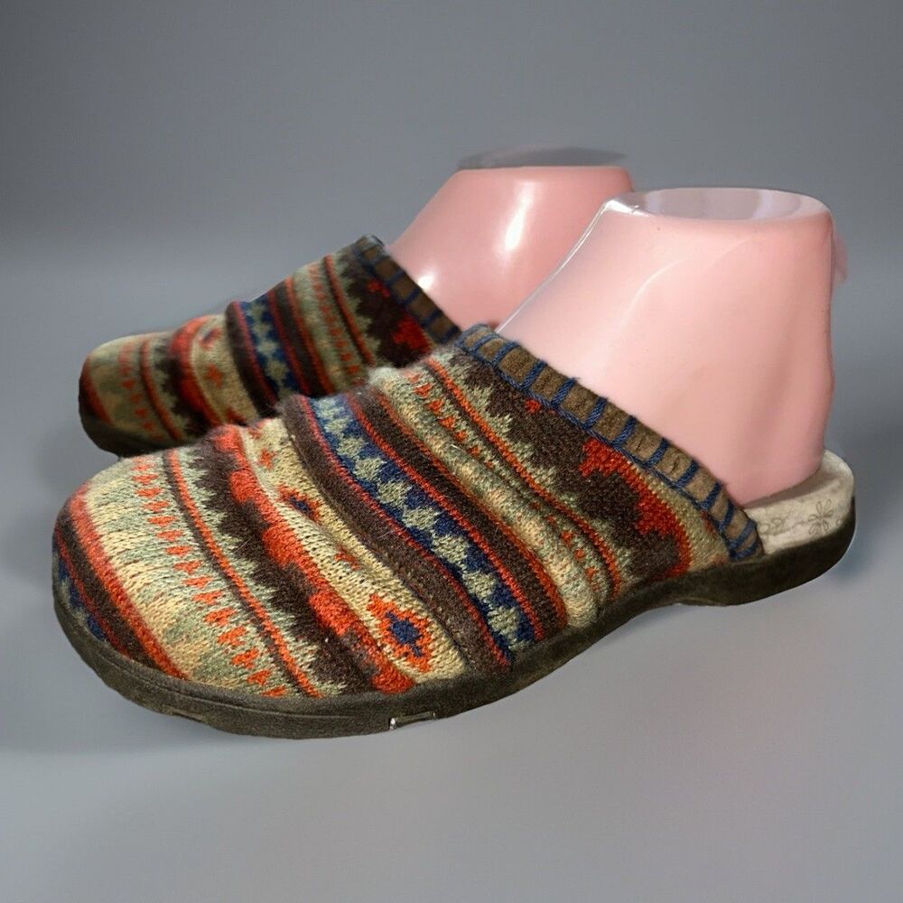 Womens Taos Tabitha Harvest Knit sweater mules Slides Sz 8 M